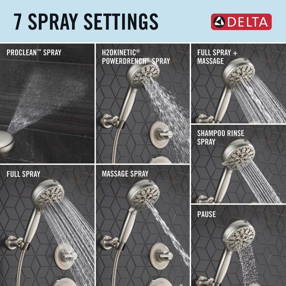 Delta Faucet Lumicoat&reg; Stainless Multi Function Hand Shower 