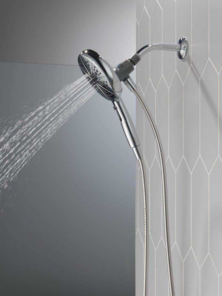 DELTA UNIVERSAL SHOWERING COMPONENTS: 6-SETTING SUREDOCK MAGNETIC HAND SHOWER 