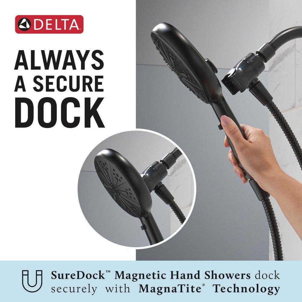 Delta Faucet Matte Black Multi Function Hand Shower 
