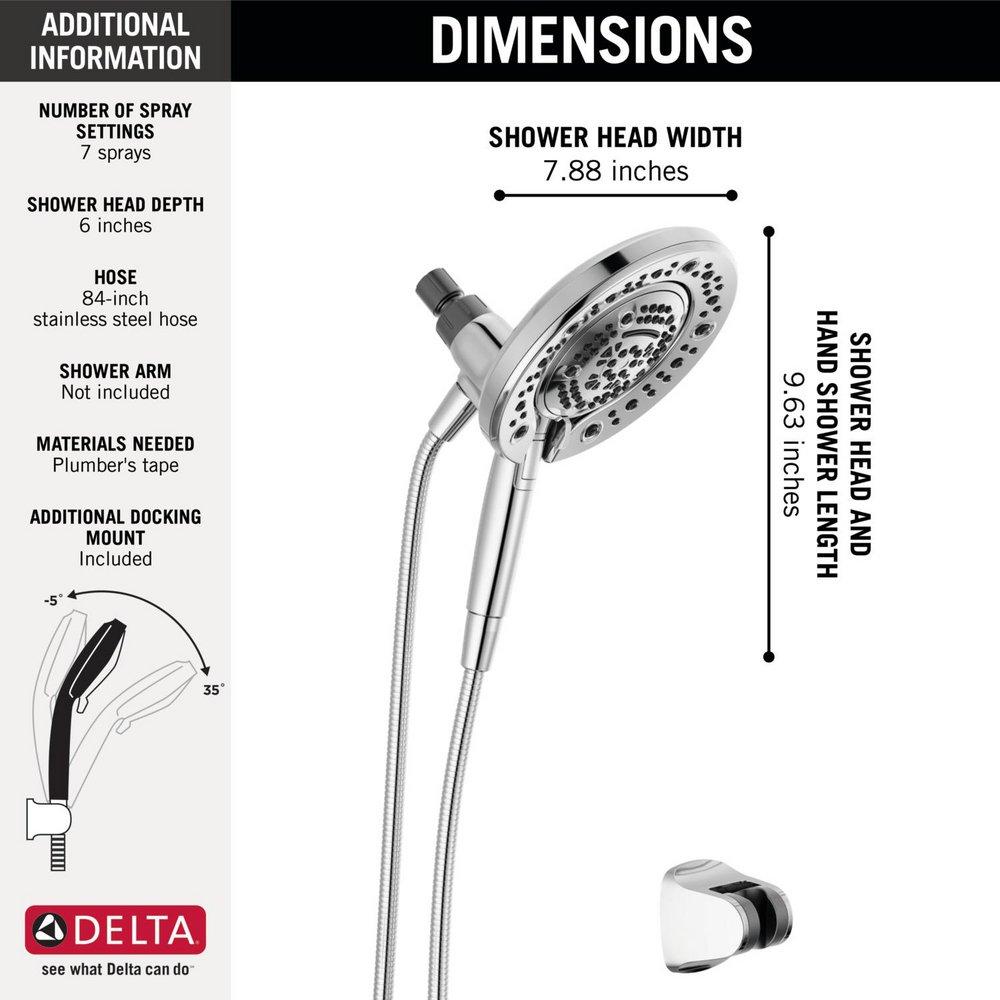 DELTA UNIVERSAL SHOWERING COMPONENTS: IN2ITION 7-SETTING TWO-IN-ONE SHOWER 
