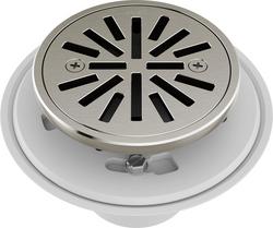 4 Tile-In. Round Shower Drain in Brushed Nickel