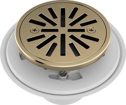 4 in. Tile-In Round Shower Drain in Brilliance® Luxe Gold®