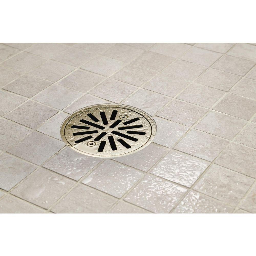Brizo Polished Nickel 4 in. Tile-In Round Shower Drain 