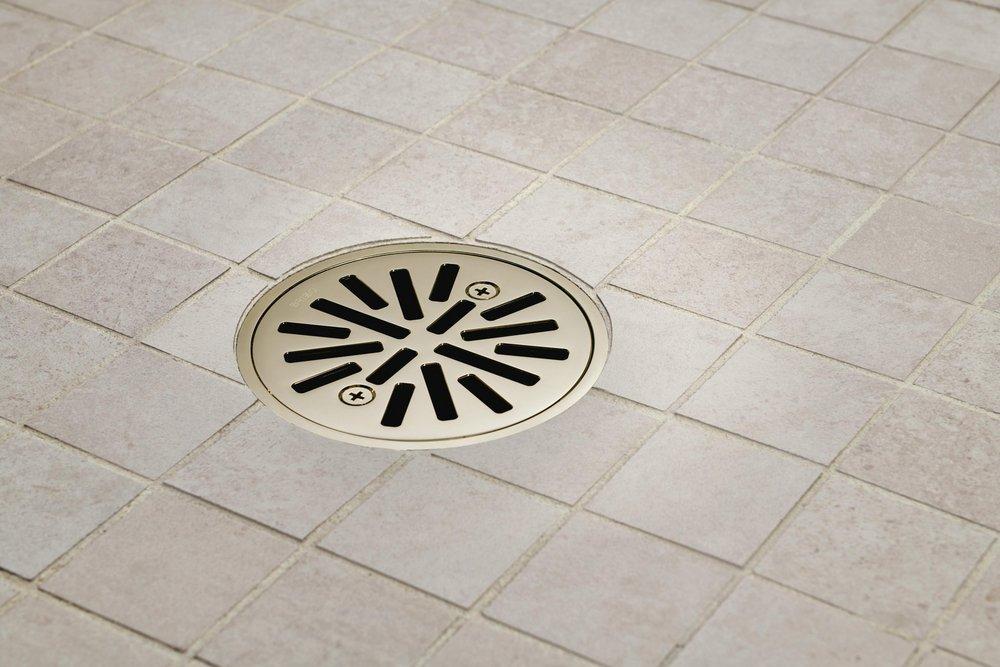 Brizo Polished Nickel 4 in. Tile-In Round Shower Drain 
