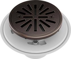 4 in. Tile-In Round Shower Drain in Venetian Bronze