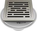 4 in. Tile-In Square Shower Drain in Brilliance Brushed Nickel
