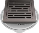 4 in. Tile-In Square Shower Drain in Brilliance Black Onyx