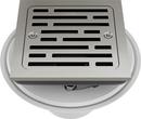 4 in. Tile-In Square Shower Drain in Luxe Nickel