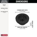 DELTA OTHER: 4 PREFAB ROUND SHOWER DRAIN 