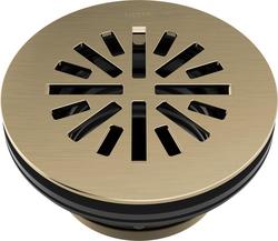 4 in. Prefab Round Shower Drain in Champagne Bronze