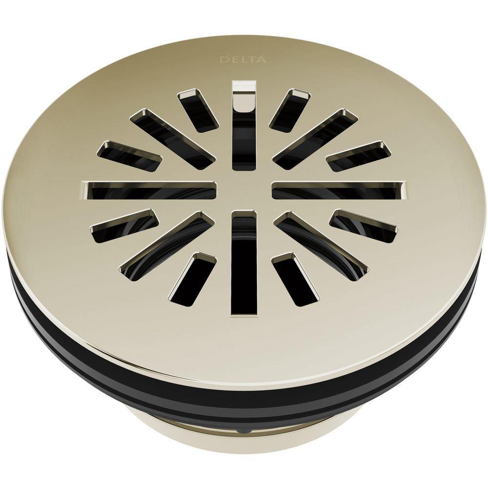 Delta Faucet Polished Nickel 4 in. Prefab Round Shower Drain 