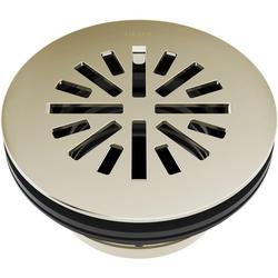 4 in. Prefab Round Shower Drain in Polished Nickel