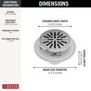 4 in. Tile-In Round Shower Drain in Chrome 