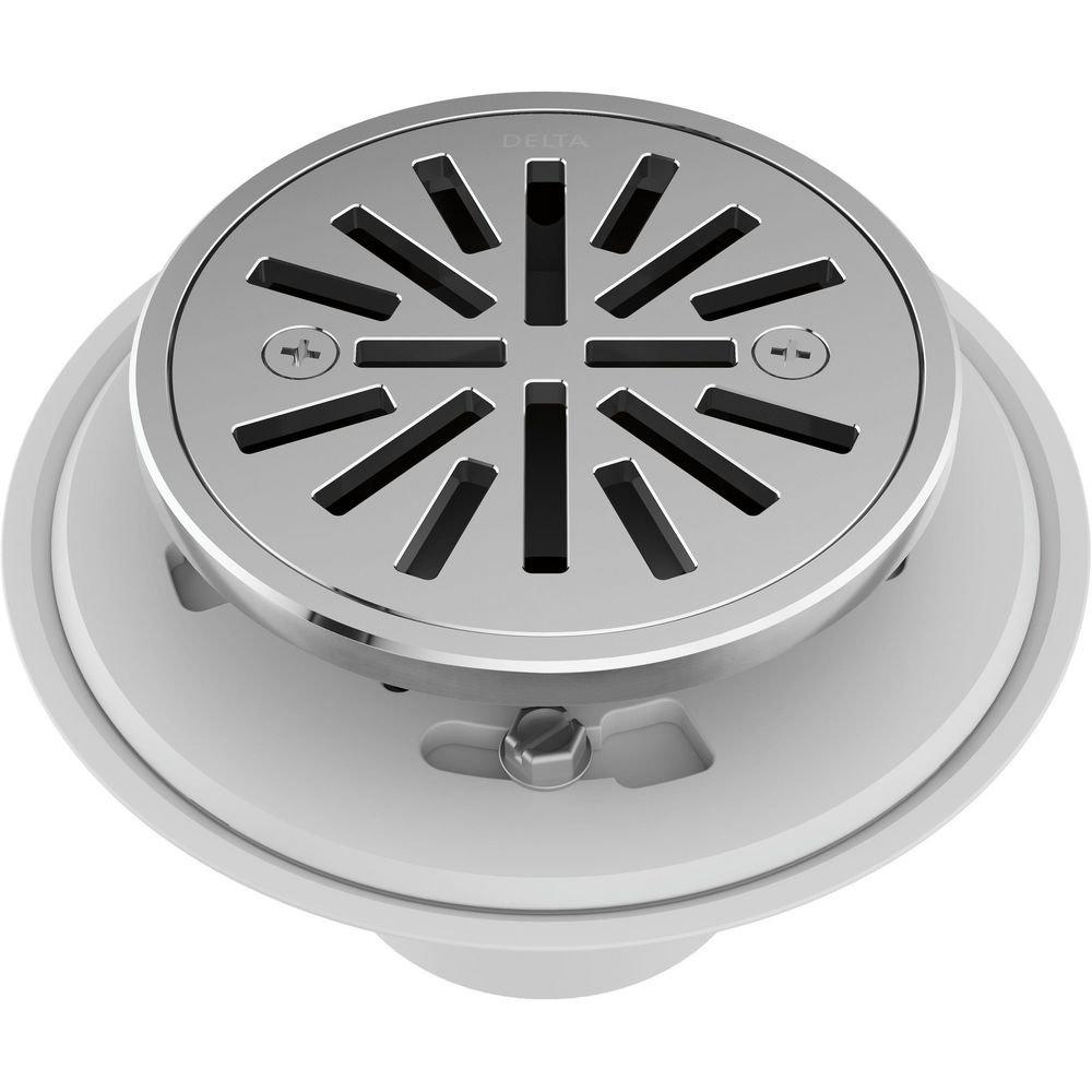 4 in. Tile-In Round Shower Drain in Chrome 