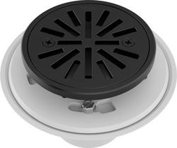 4 in. Tile-In Round Shower Drain in Matte Black