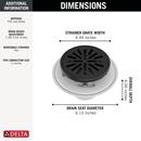 Delta Faucet Matte Black 4 in. Tile-In Round Shower Drain 