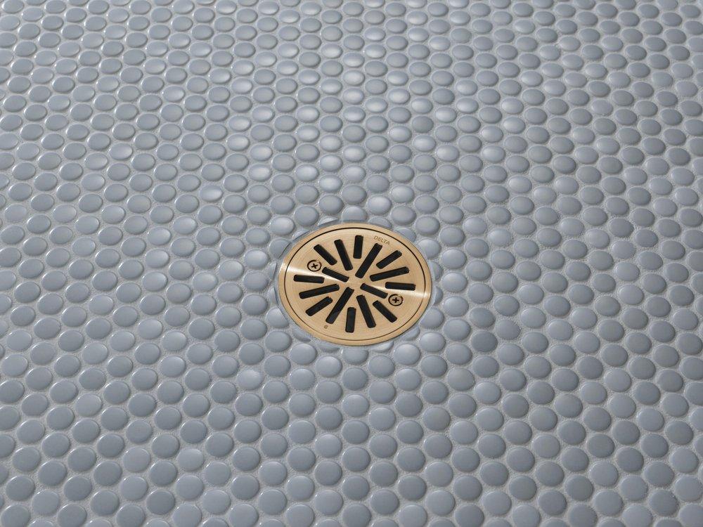 Delta Faucet Champagne Bronze 4 in. Tile-In Round Shower Drain 