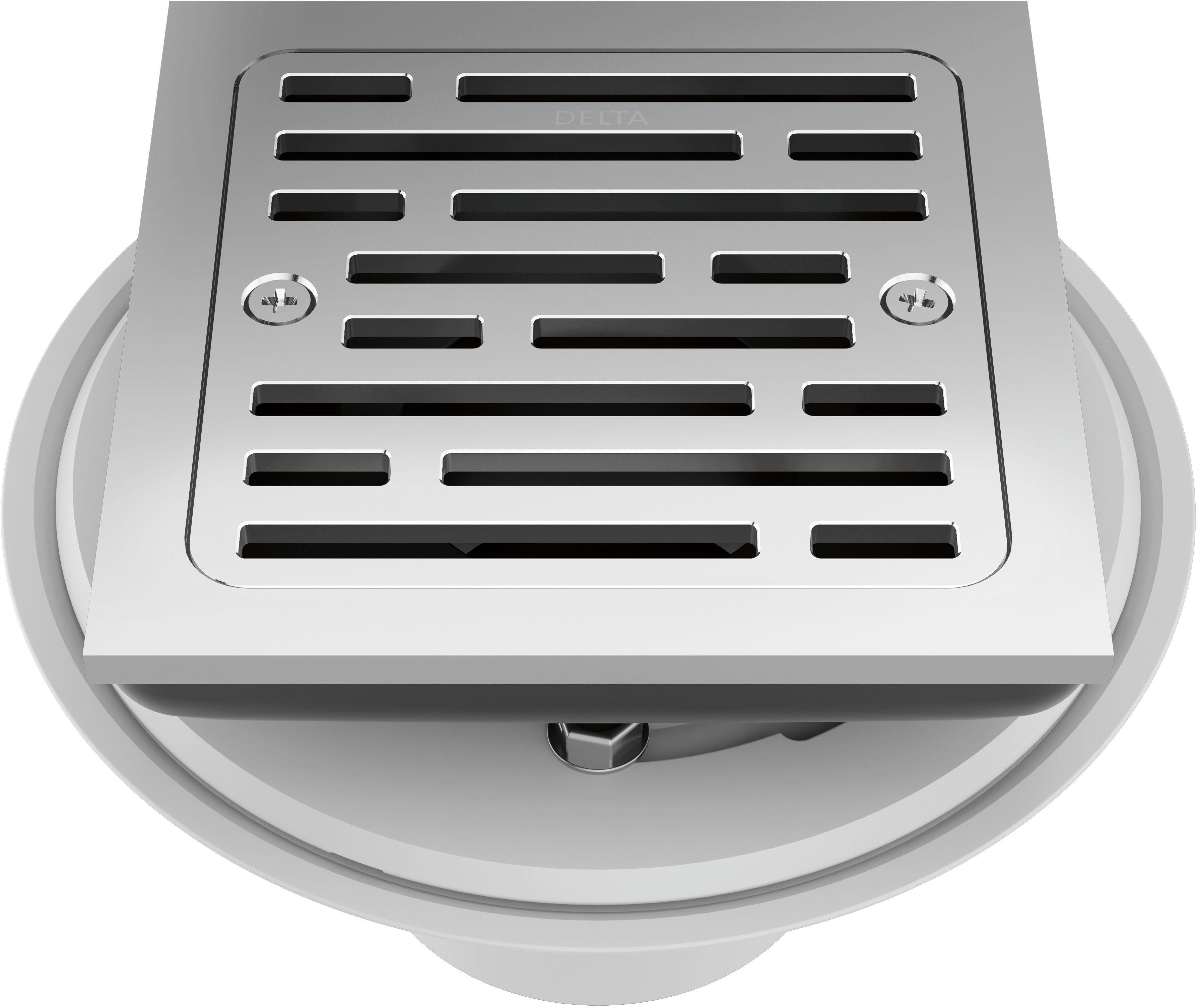 Delta Faucet Chrome 4 in. Tile-In Square Shower Drain 