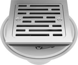 4 in. Tile-In Square Shower Drain in Chrome