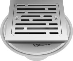 4 in. Tile-In Square Shower Drain in Chrome