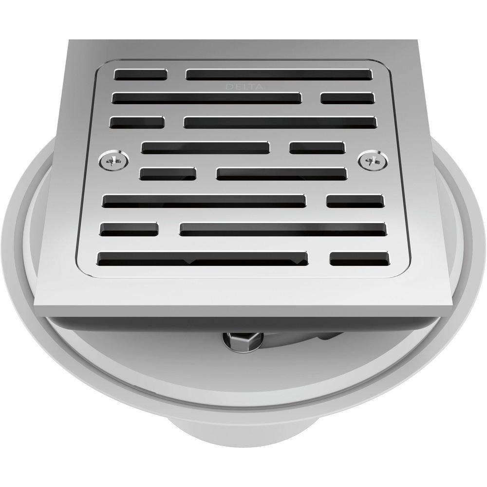 Delta Faucet Chrome 4 in. Tile-In Square Shower Drain 