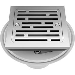 4 in. Tile-In Square Shower Drain in Chrome