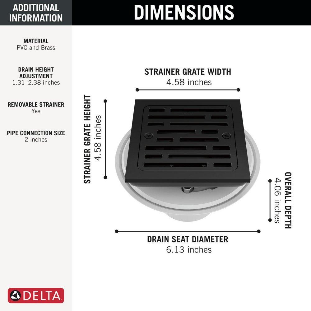 DELTA OTHER: 4 TILE-IN SQUARE SHOWER DRAIN 