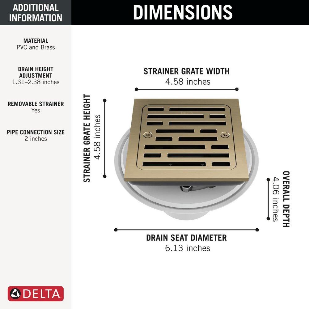 DELTA OTHER: 4 TILE-IN SQUARE SHOWER DRAIN 