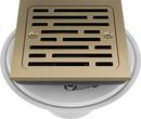 4 in. Tile-In Square Shower Drain in Champagne Bronze