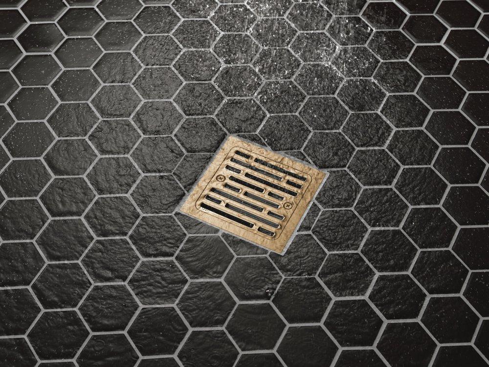 Delta Faucet Champagne Bronze 4 in. Tile-In Square Shower Drain 