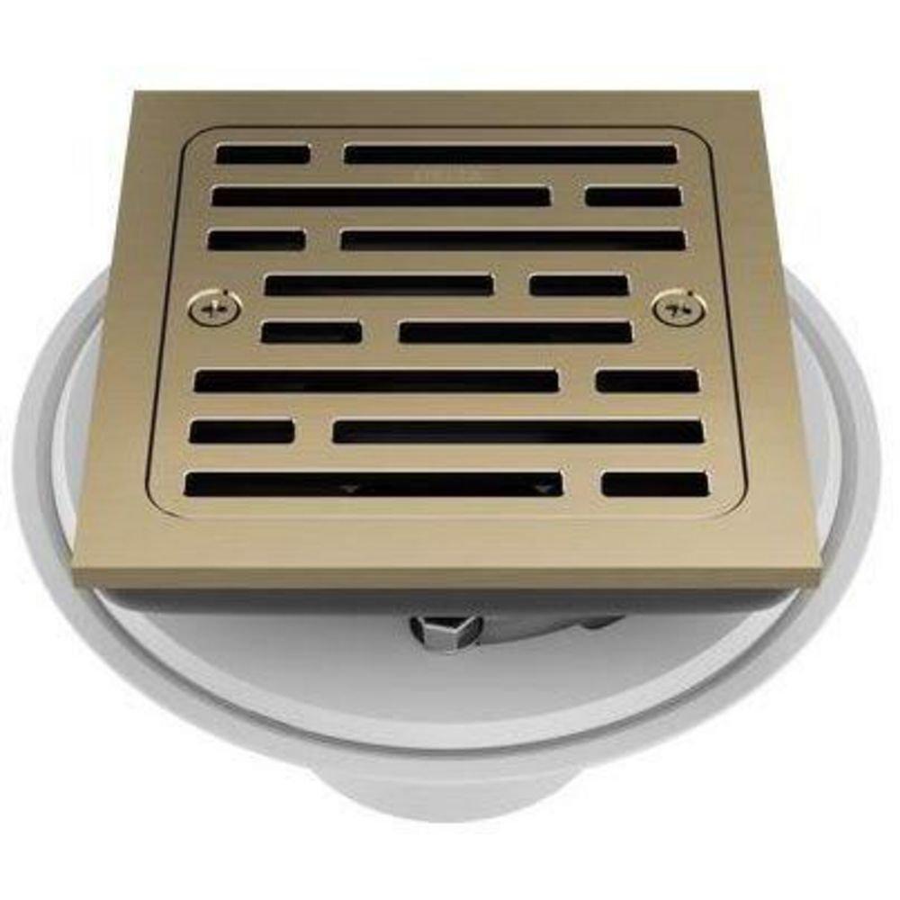 Delta Faucet Champagne Bronze 4 in. Tile-In Square Shower Drain 