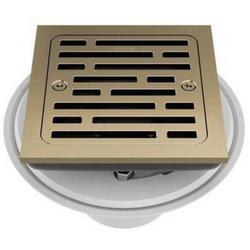 4 in. Tile-In Square Shower Drain in Champagne Bronze