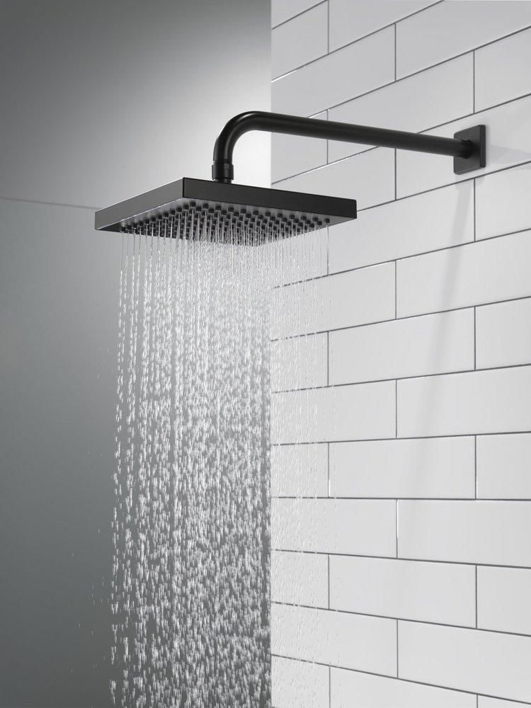 Delta Faucet Matte Black Single Function Soft Rain Showerhead 
