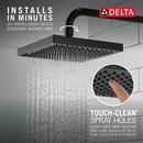 Delta Faucet Matte Black Single Function Soft Rain Showerhead 