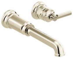 Single Handle Wall Mount Bathroom Sink Faucet in Polished Nickel (Handle Sold Separately)