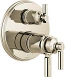 Brizo Brilliance&reg; Polished Nickel Three Handle Bathtub & Shower Faucet (Trim Only) 