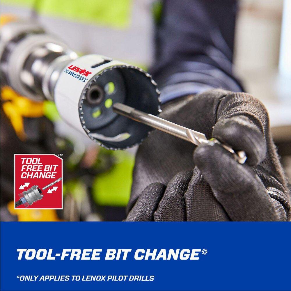 1-1/4in.-6 in. Quick-Change Arbor  with 1/2 in. Shank 