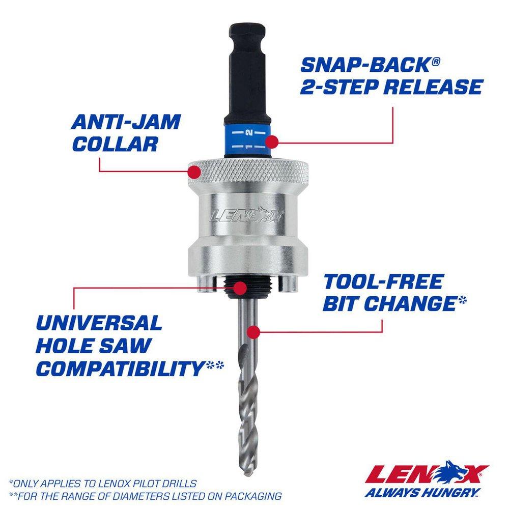 1-1/4in.-6 in. Quick-Change Arbor  with 1/2 in. Shank 