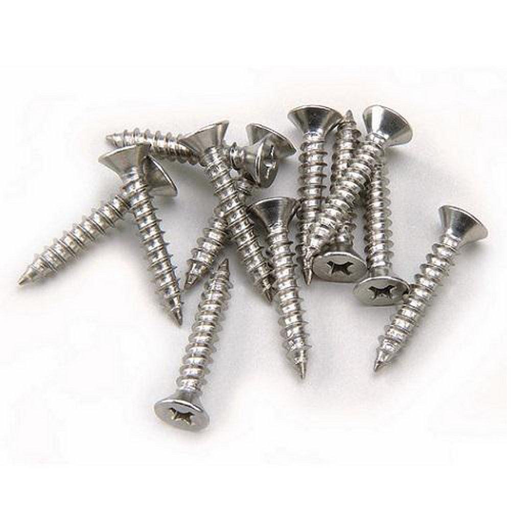 #8 x 1 in. Stainless Steel Phillips Flat Head Concrete Screws (Bag of 12) 