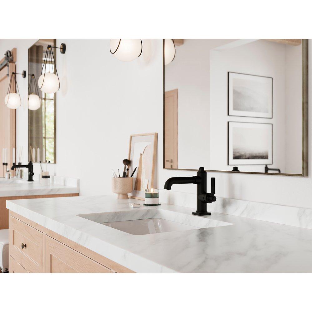 Pfister Matte Black Single Handle Monoblock Bathroom Sink Faucet 