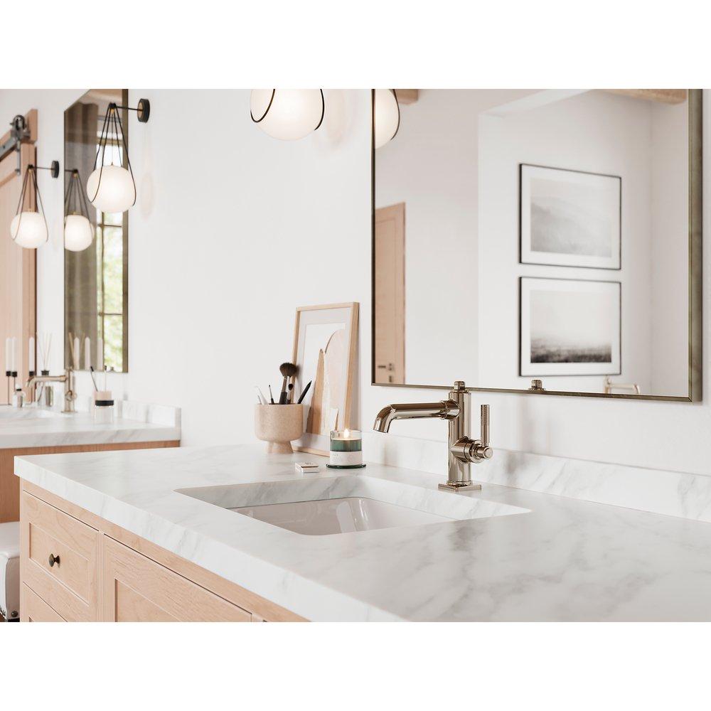 Pfister Polished Nickel Single Handle Monoblock Bathroom Sink Faucet 