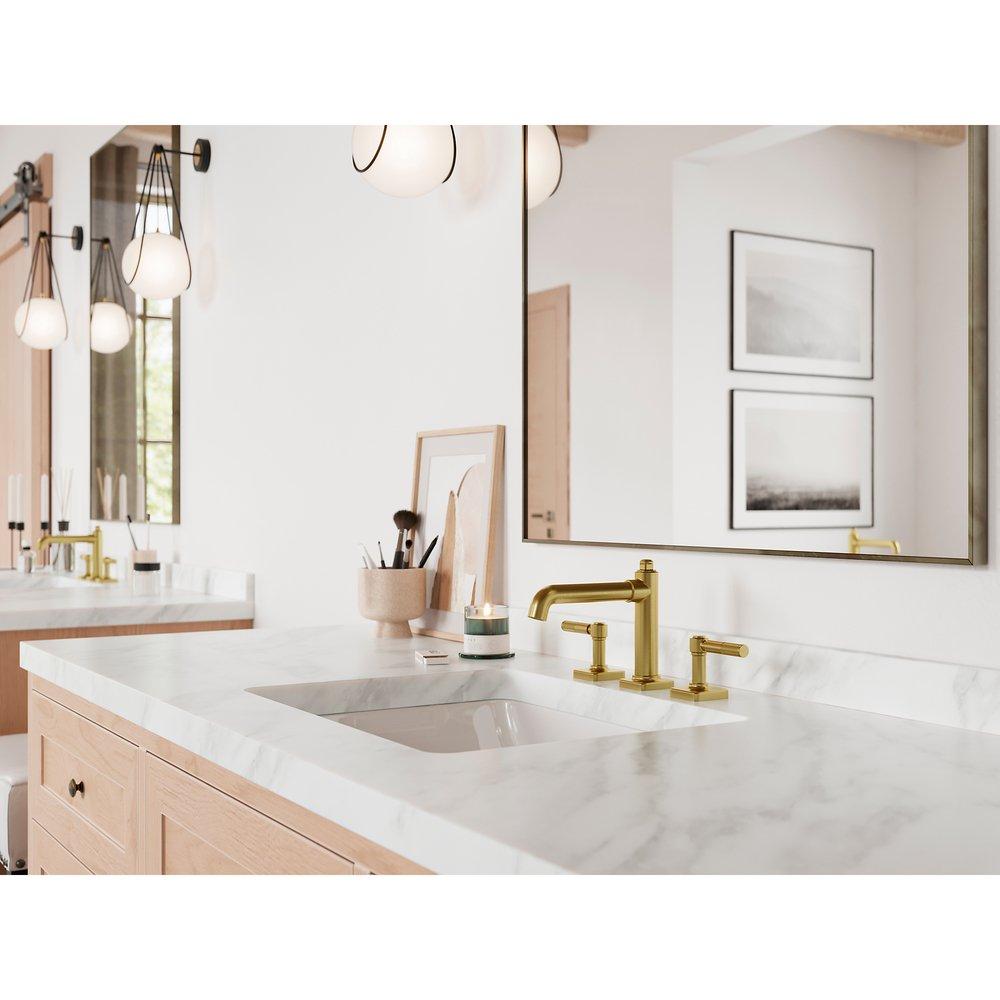 HILLSTONE 2-HANDLE 8 WIDESPREAD BATHROOM FAUCET IN BRUSHED GOLD 