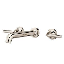 Two Handle Widespread Bathroom Sink Faucet in Polished Nickel