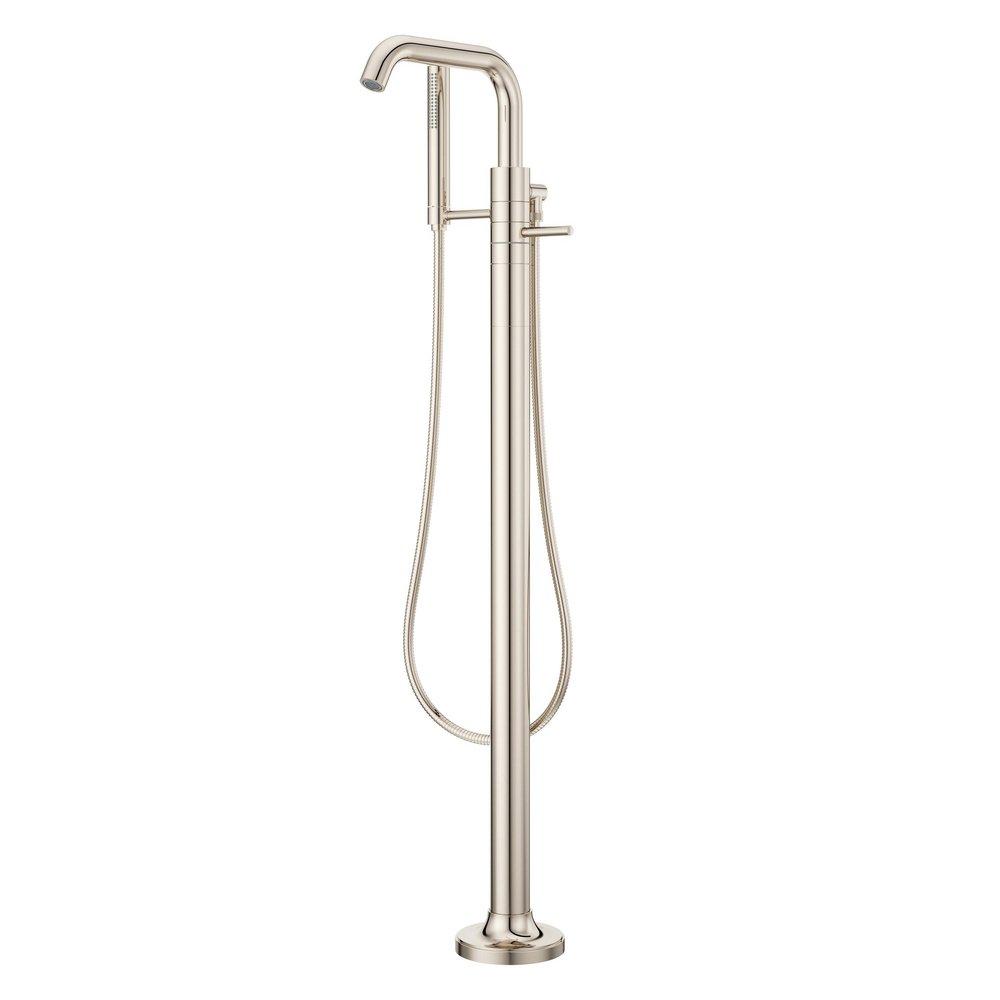 TENET FREE STANDING TUB FILLER WITHOUT HANDLES IN POLISHED NICKEL 