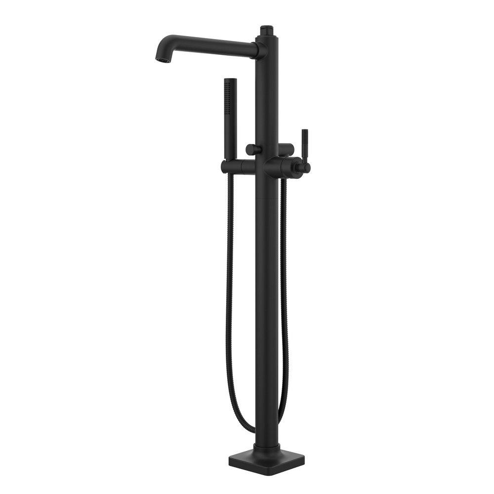 HILLSTONE TUB FILLER WITH HANDSHOWER IN MATTE BLACK 