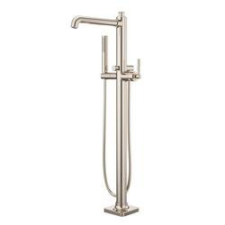 Single Handle Lever Floor Mount Filler in Polished Nickel (Trim Only)