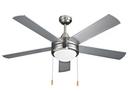 52 in. Five-Blade LED Ceiling Fan in Silver and Brushed Nickel