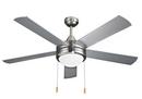 52 in. Five-Blade LED Ceiling Fan in Silver and Brushed Nickel 