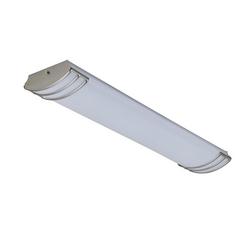 4 ft. LED Flush Mount Ceiling Fixture in Brushed Nickel