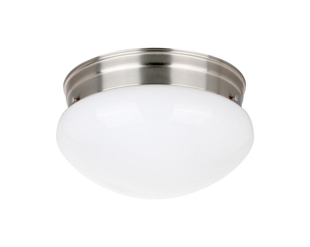 9 in. LED Mushroom Fixture in Brushed Nickel 